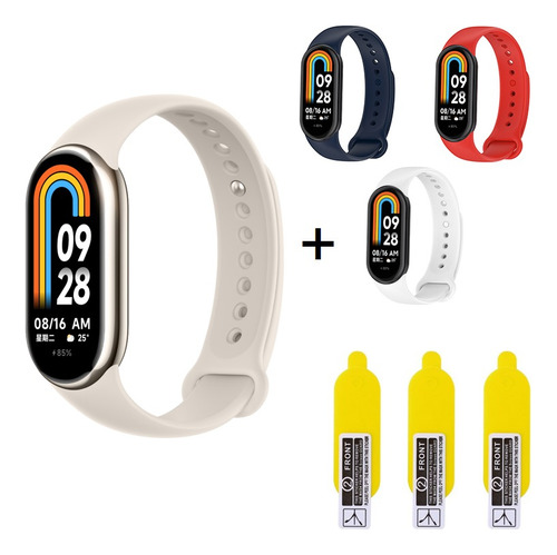 Relógio Xiaomi Mi Band 8 Original + 3 Pulseira 3 Película